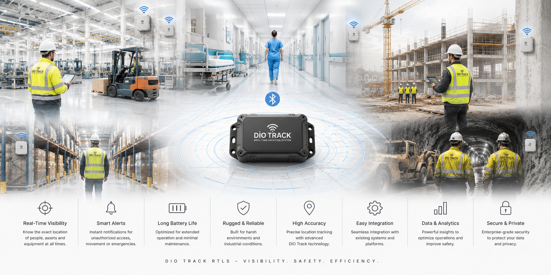 DIO Track real-time tracking system in action